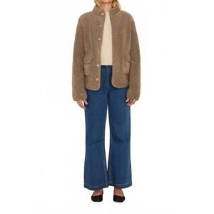 NEW MINKPINK emma sherpa jacket in stone